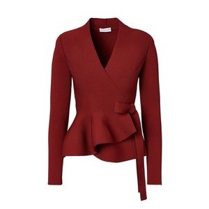 SCANLAN THEODORE WRAP JACKET  BURGUNDY